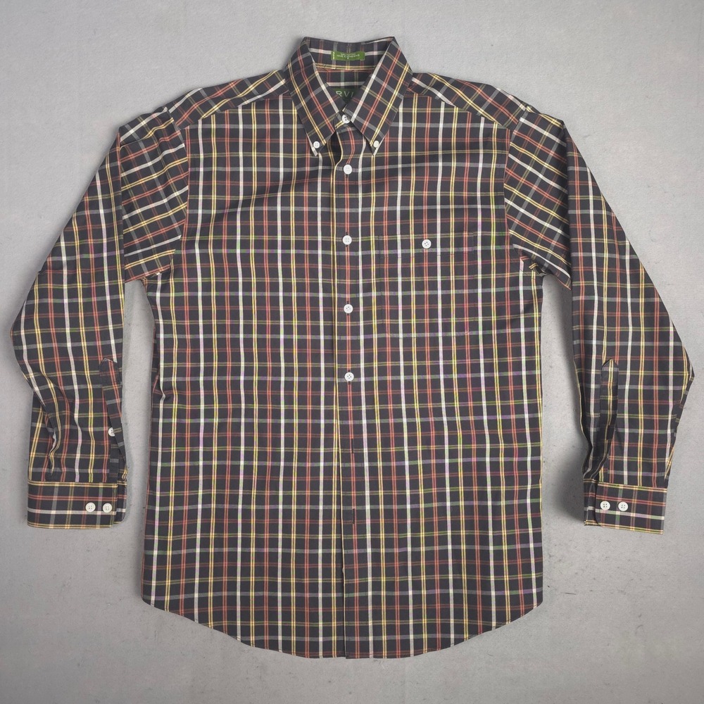 ORVIS Mens Plaid‎ Button Down Shirt Long Sleeve Casual Outdoor Size M